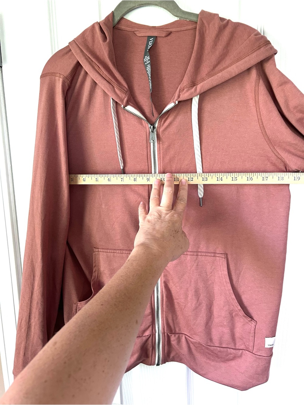 Vuori Halo Performance Full Zip Hoodie Large Dusty Rose DreamKnit - Picture 9 of 9